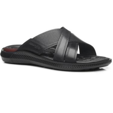 Imagem de Chinelo pegada em couro ref 133158 masculino, Preto, 42