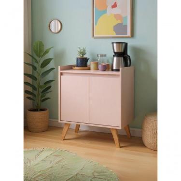 Imagem de Aparador Buffet 60cm Retro Mdf Rosa Madri - On Móveis