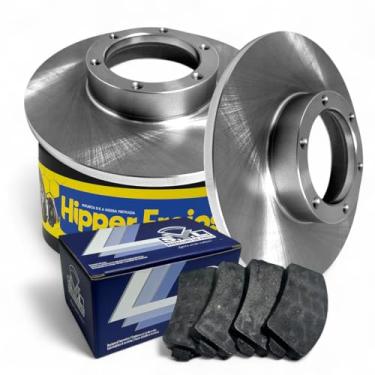 Imagem de Kit Disco Freio Dianteiro HF11 + Pastilhas 1183 Compatível com Corcel Belina 1.4 1.6 1969 a 1983