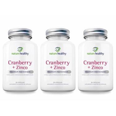 Imagem de COMBO c/ 3 - CRANBERRY EXOCYAN + ZINCO 11MG c/ 30 NATURE HEALTHY