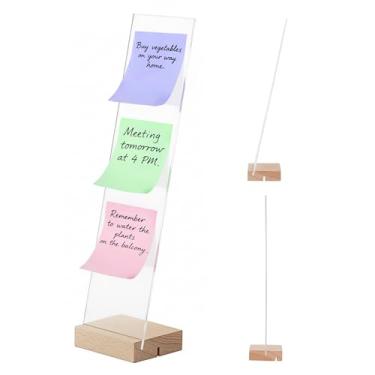 Imagem de Quadro de notas para monitor, 1 peça, suporte de notas adesivas, tela de computador, quadro de mensagens, acrílico, removível, adesivo, quadro de notas, reparador de mensagens