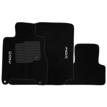 Imagem de Jogo de Tapete Automotivo Carpete Crv 2012 à 2018 Soft Logo Bordado 3 Peças