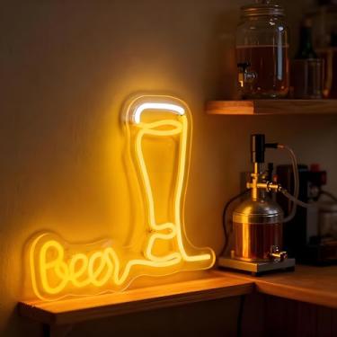 Imagem de Neonawall Beer Neon Sign for Wall Decor Light Up Letters Business Led Sign Birthday Party Gifts Led Decorative Night Signs Room Decorations Birthday Party Gift for Bar Club Restaurant Home Dining Room