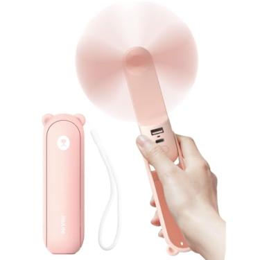 Imagem de JISULIFE Ventilador portátil com 4500 mAh Powerbank Max 46 horas de execução, ventilador portátil operado por bateria ou alimentado por USB, ventilador pessoal dobrável, 3 velocidades
