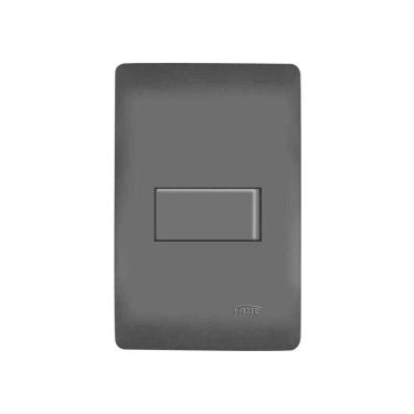 Imagem de Interruptor Fame 1 Tecla Simples - 4046 Habitat Black