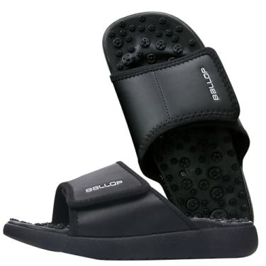 Imagem de BALLOP Sandália masculina de acupressão Bedking – Pantufa de massagem nos pés com pontos de reflexologia assimétrica e suporte de arco para alívio da dor e conforto o dia todo – Tamanho feminino 10