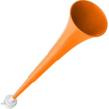 Imagem de Chifre dobrável para estádio 61 cm Vuvuzela para fazer barulho de plástico para trompete de torcida para eventos esportivos, jogos de futebol, escola, esportes, artigos de festa, acessórios (laranja)