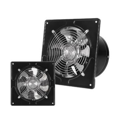 Imagem de Black,7Inch,HYZHANHONG Exaustor de Parede de Baixo Ruído 6/7 / 8 Polegadas, 40W 60W 80W para Banheiro, Cozinha, Ventilador Industrial de Exaustão (Preto)