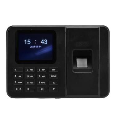 Imagem de Fafeicy Máquina de Atendimento de Impressão Digital, Relógio de Ponto Biométrico ABS Com Identificação Rápida de 0,5s para 1.000 Usuários, Download de Dados e Verificação de PIN de Senha para