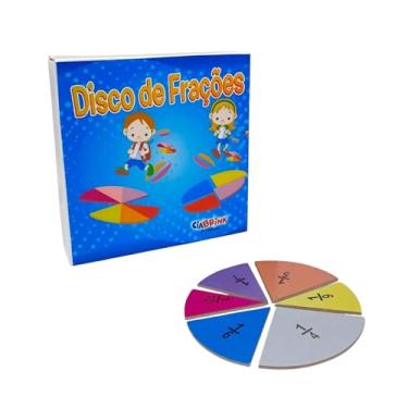 Imagem de Ciabrink, Disco de Frações Matemática 55 Peças em MDF, a Partir 6 anos, Caixa Cartonada