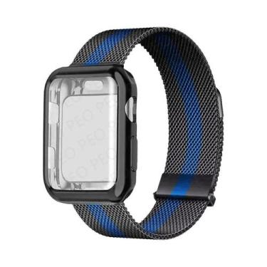 Imagem de Pulseira De Metal Com Fecho Magnético Para Apple Watch, 45mm 44mm 38mm