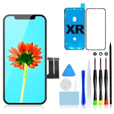 Imagem de guleek Tela de substituição para iPhone XR de 6,1 polegadas 3D Touch Digitalizador LCD com kit de ferramentas de reparo, fita impermeável e protetor de tela para A1984 A2105 A2106 A2108
