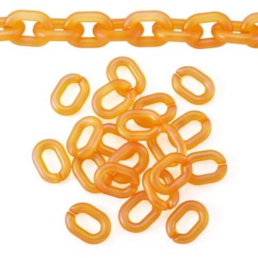 Imagem de 20 peças de conectores de ligação rápida de acrílico cor AB transparentes, ovais, anéis de ligação, ganchos 19 x 14 mm para bolsa faça você mesmo, corrente de óculos, cordão de bolso jeans, Goldenrod