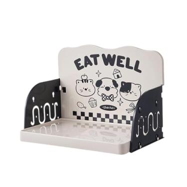 Imagem de KiBcsLic Mesa de alimentação para gatos, suporte para tigela de comida e água, anti-vômito, prato para alimentos, plataforma para comedouro de gatos de