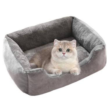 Imagem de Cama para gatos – Cama para animais de estimação para filhotes e gatinhos com fundo antiderrapante | Cama para animais de estimação, sofá, ninho, móveis para varanda e canil, área externa, pátio