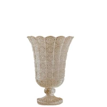 Imagem de Vaso de Vidro Luxo com Base Trabalhada e Design Canelado – Ideal para Arranjos Florais e Decoração Sofisticada(BOHEMIA)