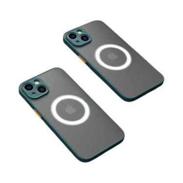 Imagem de Capa De Carregamento Sem Fio Matte Luxury Armor Magsafe Para iPhone pr