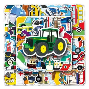 Imagem de Adesivos: 100 unidades/lote, carrinho de transporte, vinil, impermeáve