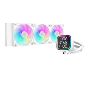 Imagem de Water Cooler 360mm Deepcool Ld360 Wh, RGB, Display Lcd, White - R-ld360-whdmmn-g-1.