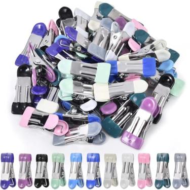 Imagem de SenseYo Pacote com 66 prendedores de roupa de metal de 5 cm, mini saco de 11 cores, clipes para pendurar roupas, artesanato, selagem, artesanato, foto
