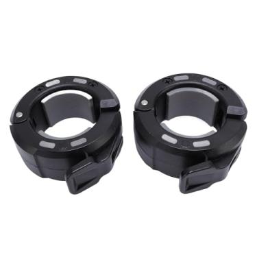 Imagem de RiToEasysports Grampos de Barra, 2 Peças de Placa de Barra de Liberação Rápida Magnética Trava Clipes de Colar para Treinamento de Levantamento de Peso de Barra de 50mm (Preto Cinza)
