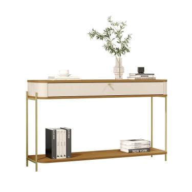 Imagem de Buffet Aparador Tucupi Off White Com Nature Pe Dourado - Moveis Jb