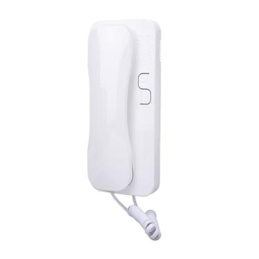 Imagem de Diydeg Telefone residencial de parede, telefone de mesa com fio leve e compacto, com layout de botões integrado para hotéis, escritórios e centrais atendimento, funções mudo, pausa (Branco)