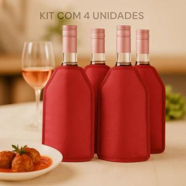 Imagem de Kit 4 Coolers Térmicos com Gel para Vinho Espumante Cerveja e Suco Bol