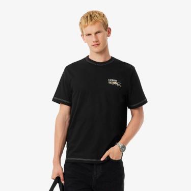 Imagem de Camiseta Lacoste de Malha Estampada Múltipla Masculina-Masculino