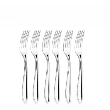 Imagem de Kit Jogo De Talheres Talher Em Inox 48 Peças Garfo Faca Serra Colher De Mesa E Colher De Sobremesa Faqueiro(APENAS 12 GARFOS)