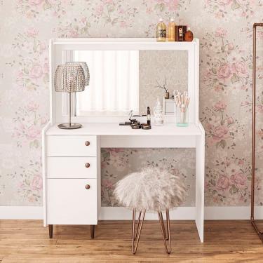 Imagem de Penteadeira Camarim com Espelho 1 Porta 2 Gavetas Luisiana Politorno