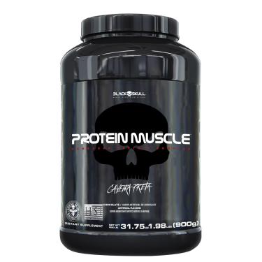 Imagem de Protein Muscle - 900g (Blend Proteínas) - Black Skull Protein Muscle Chocolate 900g