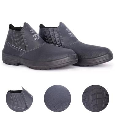 Imagem de Bota Botina de Obra em Couro Com Bico PP Monodensidade Imbiseg Kadesh