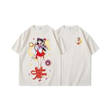 Imagem de Camiseta Unissex Com Estampa De Sailor Moon Moda De Verão Manga Curta 