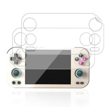Imagem de YAJOJO Pacote com 2 protetores de tela para console de jogos portátil Anbernic RG476H, transparente, filme flexível, compatível com capas, para Anbernic RG476H, clareza HD