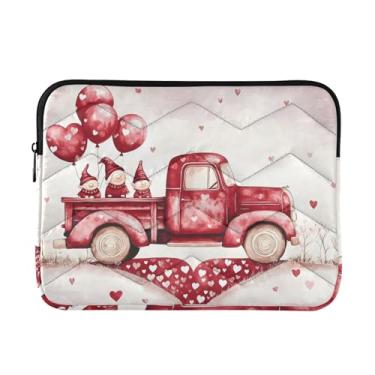 Imagem de Capa acolchoada para laptop, caminhão, dia dos namorados, à prova de choque, capa protetora para notebook de 13 polegadas
