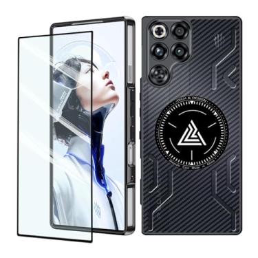 Imagem de Capa para Red Magic 11 Pro, com + 1 vidro temperado, capa de telefone refrescante, antiqueda, absorção de choque, resistente à fricção, à prova de choque capa protetora para Red Magic 11 Pro +, (fibra