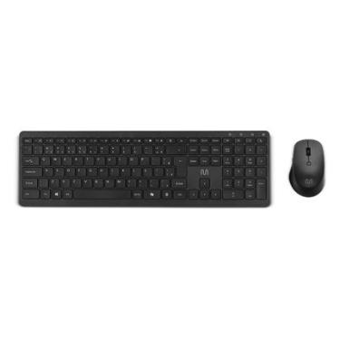 Imagem de Combo Teclado e Mouse Recarregável Sem Fio Preto Multi - TC402 TC402