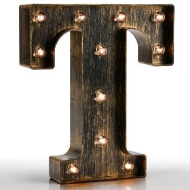 Imagem de Marquee Letters Pooqla Vintage Light Up w/ Lights Coffee Bar