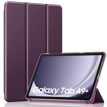 Imagem de MoKo Capa para Galaxy Tab A9 Plus/A9+ de 11 polegadas 2023, capa inteligente rígida de policarbonato translúcido para tablet Galaxy Tab A9 Plus SM-X210/X216/X218, despertar/hibernar automaticamente