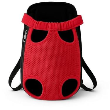 Imagem de Mochila Canguru Pet para Cachorro Pequeno – Transporte Confortável e Seguro com Alças Ajustáveis(VERMELHO,TAMANHO PP)
