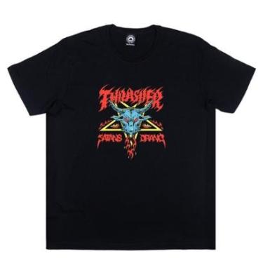 Imagem de Camiseta Thrasher Magazine Especial Satan's Drano - Preto-Masculino