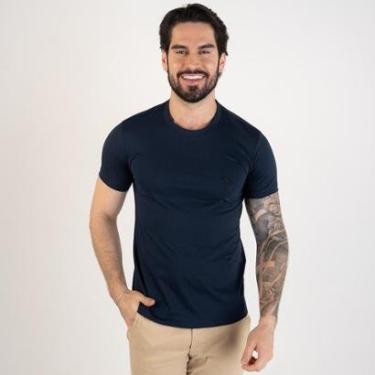 Imagem de Camiseta Acostamento Básica Azul Marinho Wolf Preto-Masculino