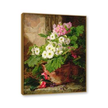 Imagem de NHLDZYH Moldura de teca. Arte de parede em tela de especiarias coloridas e colher de tempero | Decoração de cozinha vintage | Arte moderna para casa e sala de jantar. B96. 30 x 40 cm-11,8 x 15,7 pol