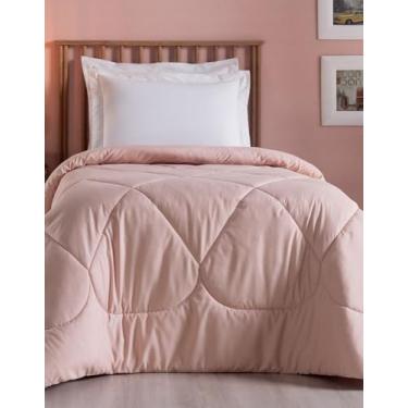 Imagem de Cobertor Edredom Solteiro Dupla Face 200 Fios Toque Macio –Tecnologia Antipilling (Rose)