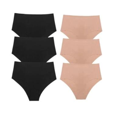 Imagem de Calcinhas Femininas plus Size De Cintura Alta Sem Costura Em Seda Sati