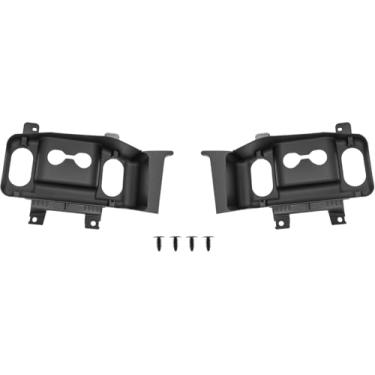 Imagem de Painéis de cobertura de gancho de reboque para para-choque dianteiro compatíveis com Ford F-250 F-350 F-450 F-550 Super Duty 2017-2019 Par de substituição LH+RH HC3Z8311H, HC3Z8310G