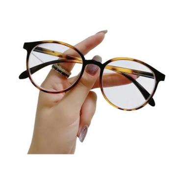 Imagem de Óculos De Computador Unissex Anti Luz Azul Com Armação Redonda, Óptica