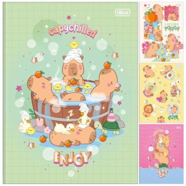 Imagem de Kit C/ 4 Caderno Capivara Capyclub Universitário Brochura TILIBRA - 48 Folhas