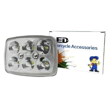 Imagem de Motoled 6 LED Motos farol de neblina farol alto baixo farol quadrado com luz azul dia corrida lâmpada LED adequada para Honda CD70